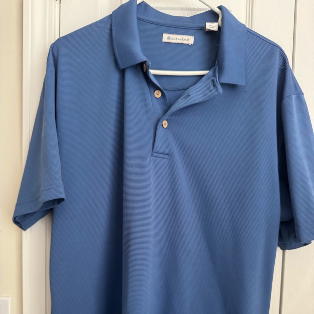 Cubavera Carolina Blue Polo Shirt. XL